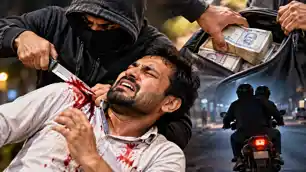 चाकू मारकर किया घायल, एक लाख रुपया और सोने की चेन छीना चाकू मारकर किया घायल, एक लाख रुपया और सोने की चेन छीना