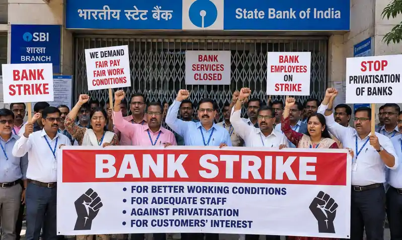 Bank Strike : कल से हड़ताल पर बैंक कर्मी, 3 दिन लटका रहेगा ताला Bank Strike : कल से हड़ताल पर बैंक कर्मी, 3 दिन लटका रहेगा ताला