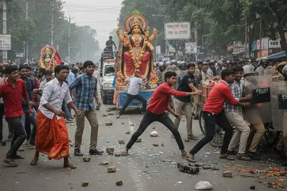 सरस्वती पूजा विसर्जन के दौरान रजरप्पा पुलिस पर पथराव, 10 गिरफ्तार