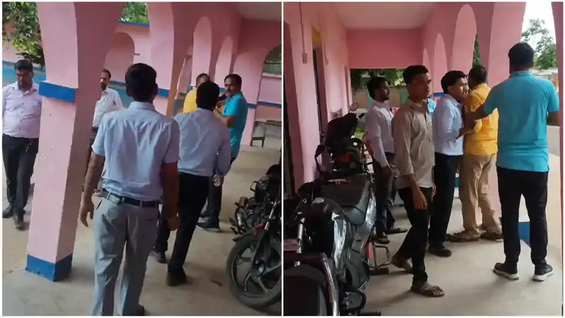  विद्यालय बना अखाड़ा, प्रधानाध्यापक और शिक्षक के बीच मारपीट का वीडियो वायरल
