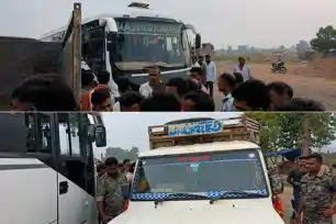 पलामू: रजनीगंधा बस और पिकअप वाहन में जोरदार टक्कर, मची अफरा-तफरी, तुरंत पहुंची पुलिस 