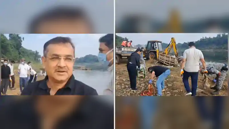 खरकई नदी की सफाई के लिए 'आस्था से स्वच्छता' अभियान के तहत किया गया श्रमदान खरकई नदी की सफाई के लिए 'आस्था से स्वच्छता' अभियान के तहत किया गया श्रमदान