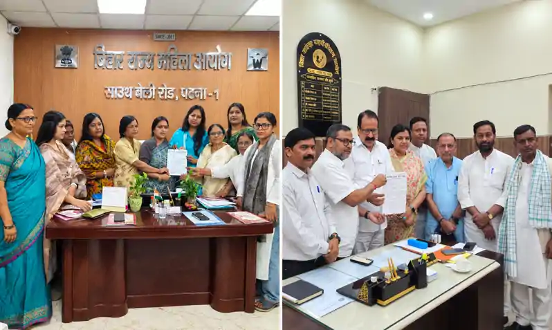 दो आयोग के अध्यक्ष से मिला राजद प्रतिनिधिमंडल, सीएम पर कार्रवाई की मांग