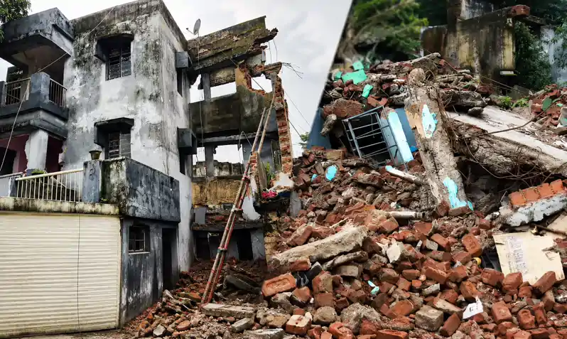 जर्जर आवास के गिरने का मामला, प्रशासन हुआ गंभीर, जांच का आदेश जर्जर आवास के गिरने का मामला, प्रशासन हुआ गंभीर, जांच का आदेश