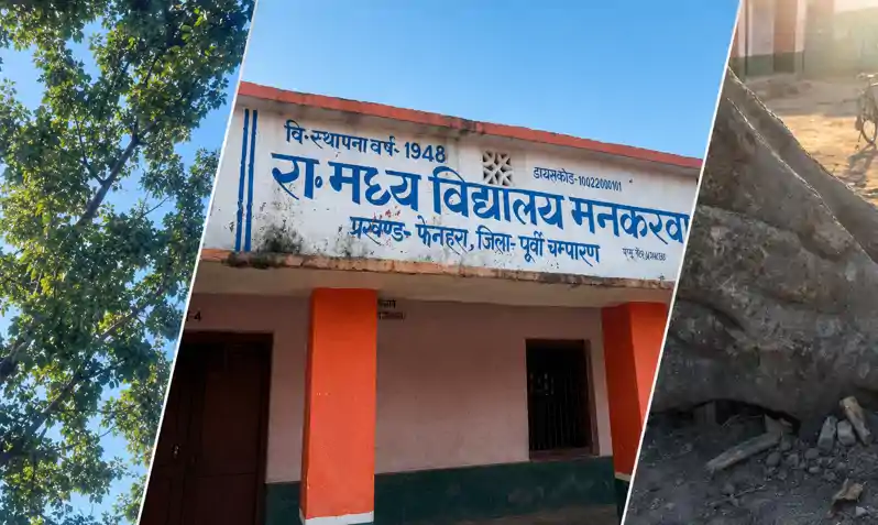 सरकारी स्कूल में पेड़ कटाई मामले में नया मोड, थाने में जमा नहीं हुआ आवेदन !