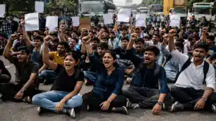शिक्षा नीतियों और पेपर लीक के खिलाफ छात्र संगठनों का राज्यव्यापी चक्का जाम