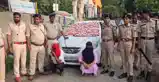 महिला कर रही थी शराब का धंधा, लग्जरी कार से भारी शराब बरामद