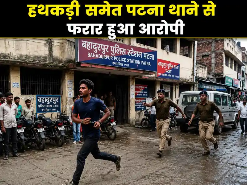 पुलिस की बड़ी लापरवाही! हथकड़ी समेत पटना थाने से फरार हुआ आरोपी, पुलिस महकमे में हड़कंप