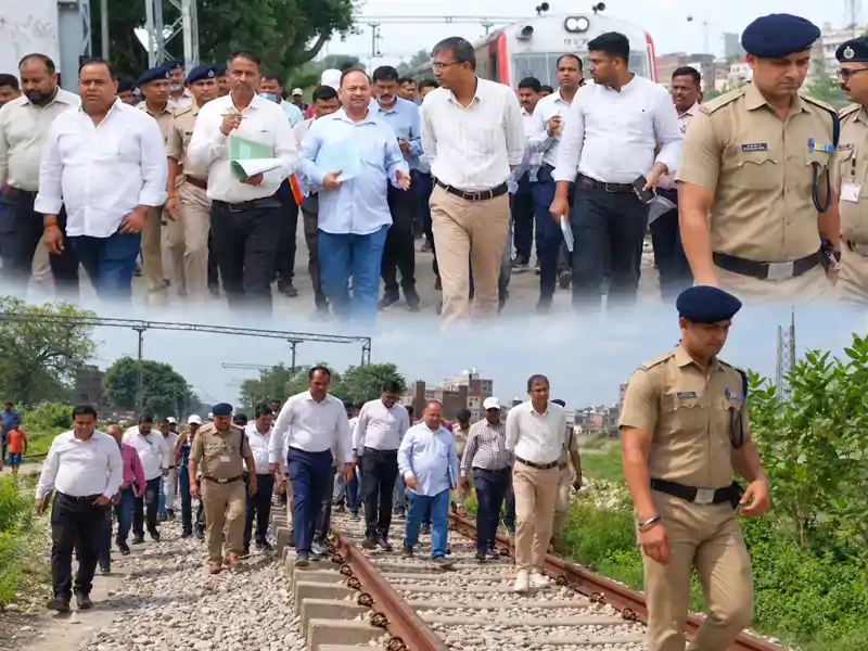महाराजगंज में DRM का बड़ा निरीक्षण, गुड्स शेड से LHS तक विकास कार्यों की जमीनी हकीकत परखी