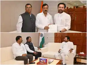 एनटीपीसी विस्थापितों के लिए केंद्रीय मंत्री से मिले विधायक रोशन लाल चौधरी, सौंपा 9 सूत्री मांग पत्र